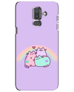 Чехол для Samsung Galaxy J8 2018 (J810) с картинкой «Радужные Пушины»