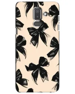 Чохол для Samsung Galaxy J8 2018 (J810) з картинкою «Патерн чорні банти»