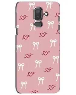 Чехол для Samsung Galaxy J8 2018 (J810) с картинкой «Сердца и банты»