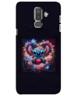 Чехол для Samsung Galaxy J8 2018 (J810) с картинкой «Stitch в цветах»