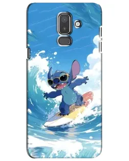 Чехол для Samsung Galaxy J8 2018 (J810) с картинкой «Стич на волне»