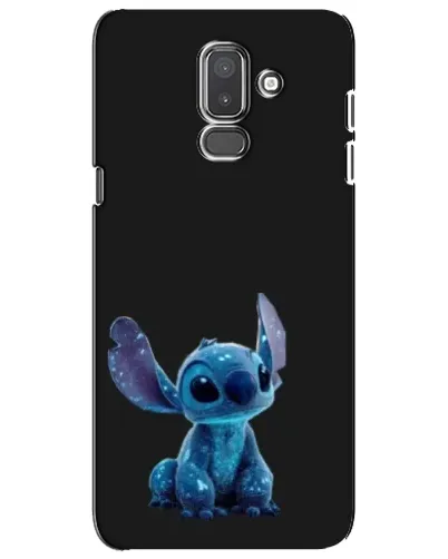 Чехол для Samsung Galaxy J8 2018 (J810) с картинкой «Стич на черном»