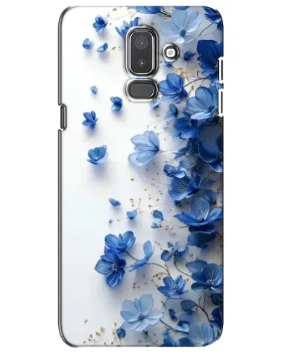 Чехол для Samsung Galaxy J8 2018 (J810) с картинкой «Голубой цветочный каскад»