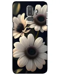 Чехол для Samsung Galaxy J8 2018 (J810) с картинкой «Белые маргаритки макро»