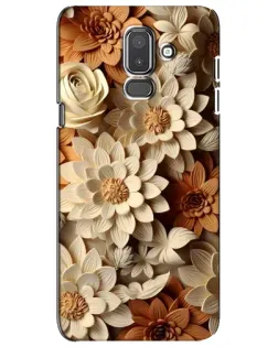 Чехол для Samsung Galaxy J8 2018 (J810) с картинкой «Бежевый флористический декор»