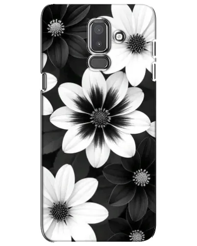 Чехол для Samsung Galaxy J8 2018 (J810) с картинкой «Монохромные астры»