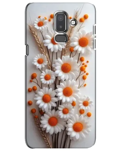 Чехол для Samsung Galaxy J8 2018 (J810) с картинкой «Белые сухоцветы»