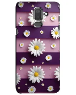 Чехол для Samsung Galaxy J8 2018 (J810) с картинкой «Ромашки на фиолетовом»
