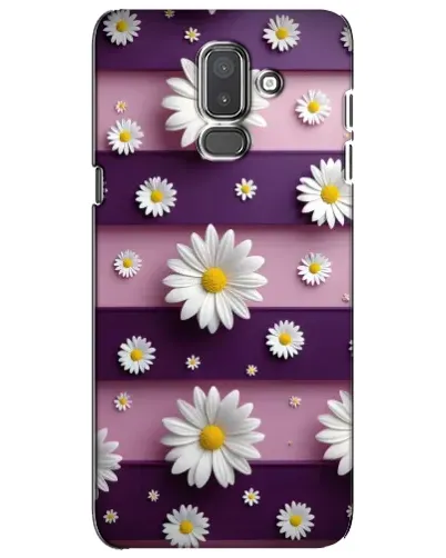 Чехол для Samsung Galaxy J8 2018 (J810) с картинкой «Ромашки на фиолетовом»