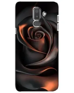 Чехол для Samsung Galaxy J8 2018 (J810) с картинкой «Шелковая черная роза»