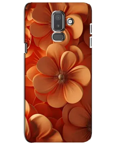 Чехол для Samsung Galaxy J8 2018 (J810) с картинкой «Оранжевый макро цветок»