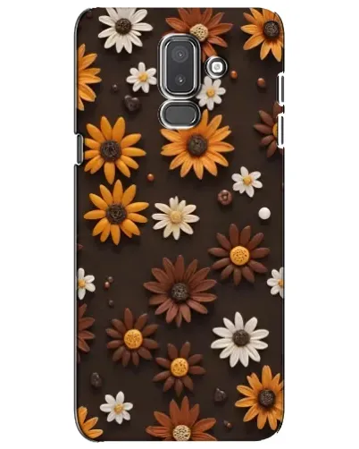 Чехол для Samsung Galaxy J8 2018 (J810) с картинкой «Узор из маленьких подсолнухов»