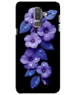 Чехол для Samsung Galaxy J8 2018 (J810) с картинкой «Фиолетовые цветы с росою»
