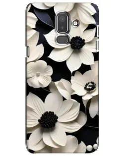 Чехол для Samsung Galaxy J8 2018 (J810) с картинкой «Объемные белые цветы»