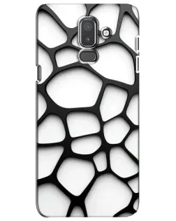 Чехол для Samsung Galaxy J8 2018 (J810) с картинкой «Белая объемная сетка»