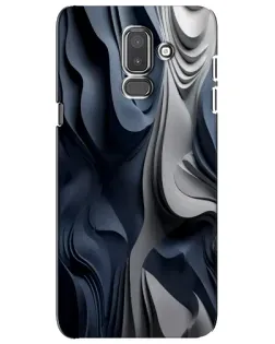 Чехол для Samsung Galaxy J8 2018 (J810) с картинкой «Объемные синие складки»