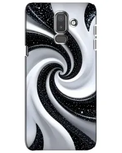 Чехол для Samsung Galaxy J8 2018 (J810) с картинкой «Черно-белая спираль»