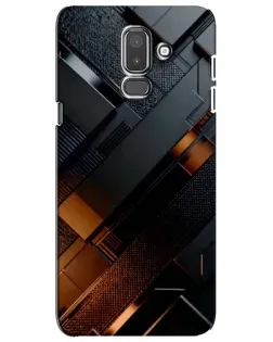 Чехол для Samsung Galaxy J8 2018 (J810) с картинкой «Черные геометрические блоки»