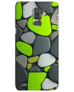 Чехол для Samsung Galaxy J8 2018 (J810) с картинкой «Яркая неоновая галька»