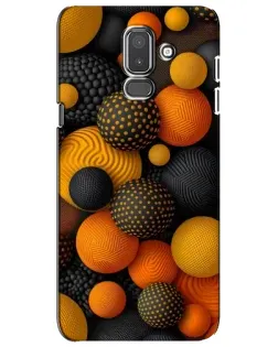 Чехол для Samsung Galaxy J8 2018 (J810) с картинкой «Объемные оранжевые сферы»