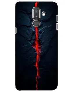 Чехол для Samsung Galaxy J8 2018 (J810) с картинкой «Kрасная лавовая трещина»