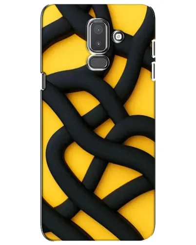 Чехол для Samsung Galaxy J8 2018 (J810) с картинкой «Черное желтое переплетение» Чехол для Samsung Galaxy J8 2018 (J810) с картинкой «Черное желтое переплетение»