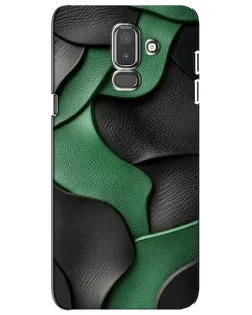 Чехол для Samsung Galaxy J8 2018 (J810) с картинкой «Зеленые кожаные волны»