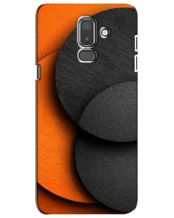 Чехол для Samsung Galaxy J8 2018 (J810) с картинкой «Геометрия оранжевых кругов»