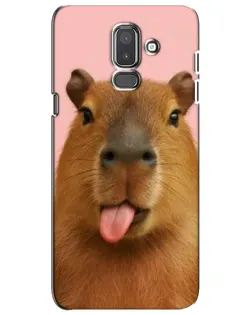 Чехол для Samsung Galaxy J8 2018 (J810) с картинкой «Капибара с языком» Чехол для Samsung Galaxy J8 2018 (J810) с картинкой «Капибара с языком»