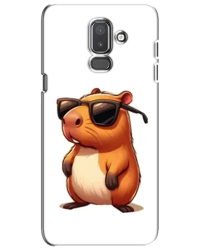 Чехол для Samsung Galaxy J8 2018 (J810) с картинкой «Капибара в очках»