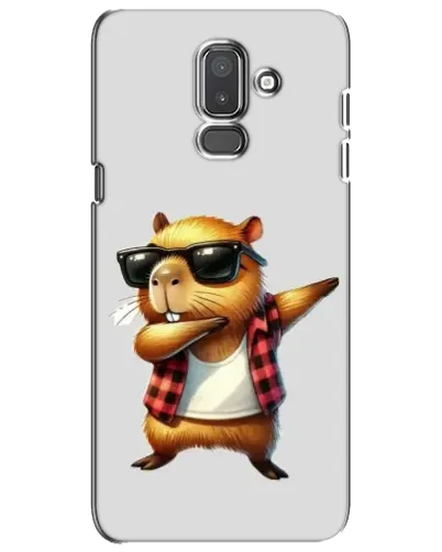 Чехол для Samsung Galaxy J8 2018 (J810) с картинкой «Капибара рэпер даб»