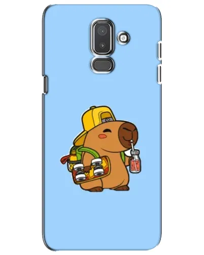 Чехол для Samsung Galaxy J8 2018 (J810) с картинкой «Капибара на скейте»