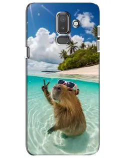 Чехол для Samsung Galaxy J8 2018 (J810) с картинкой «Капибара на море» Чехол для Samsung Galaxy J8 2018 (J810) с картинкой «Капибара на море»