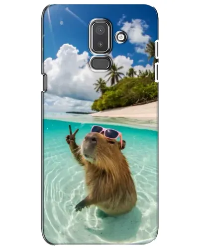 Чехол для Samsung Galaxy J8 2018 (J810) с картинкой «Капибара на море»