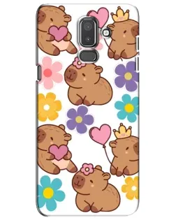 Чехол для Samsung Galaxy J8 2018 (J810) с картинкой «Цветочный паттерн капибар» Чехол для Samsung Galaxy J8 2018 (J810) с картинкой «Цветочный паттерн капибар»