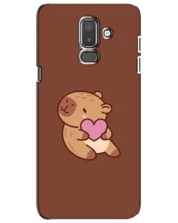 Чехол для Samsung Galaxy J8 2018 (J810) с картинкой «Капибара с сердцем» Чехол для Samsung Galaxy J8 2018 (J810) с картинкой «Капибара с сердцем»