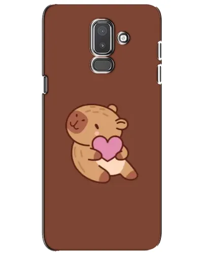 Чехол для Samsung Galaxy J8 2018 (J810) с картинкой «Капибара с сердцем»