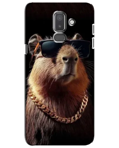 Чехол для Samsung Galaxy J8 2018 (J810) с картинкой «Капибара золотая цепь»