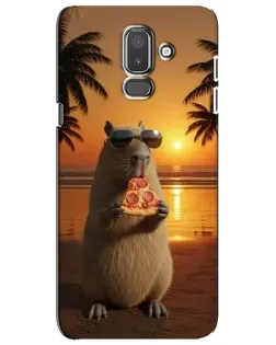 Чехол для Samsung Galaxy J8 2018 (J810) с картинкой «Капибара с пиццей» Чехол для Samsung Galaxy J8 2018 (J810) с картинкой «Капибара с пиццей»