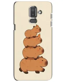 Чехол для Samsung Galaxy J8 2018 (J810) с картинкой «Башня из капибар» Чехол для Samsung Galaxy J8 2018 (J810) с картинкой «Башня из капибар»