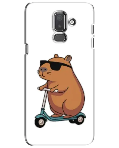 Чехол для Samsung Galaxy J8 2018 (J810) с картинкой «Капибара на самокате»