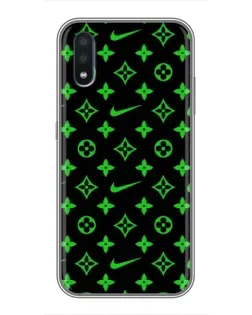 Чехол для Samsung Galaxy M01 (M015) с картинкой «Неоновый принт LV»