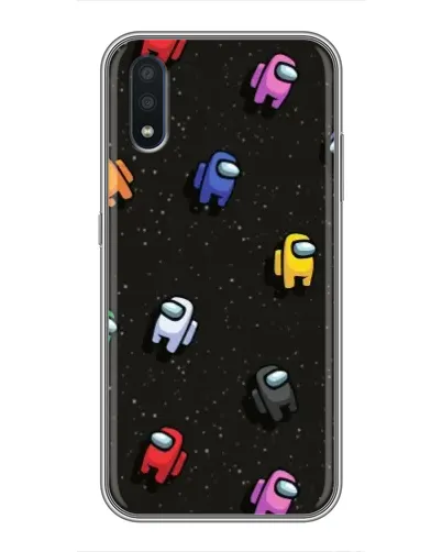 Чехол для Samsung Galaxy M01 (M015) с картинкой «Космический паттерн Among Us»
