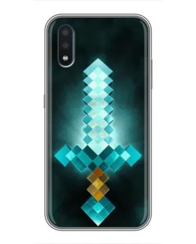 Чехол для Samsung Galaxy M01 (M015) с картинкой «Алмазный меч неон»