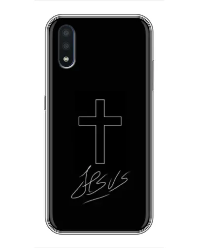 Чехол для Samsung Galaxy M01 (M015) с картинкой «Графический крест Jesus» Чехол для Samsung Galaxy M01 (M015) с картинкой «Графический крест Jesus»