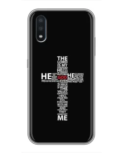 Чехол для Samsung Galaxy M01 (M015) с картинкой «Текстовый крест»