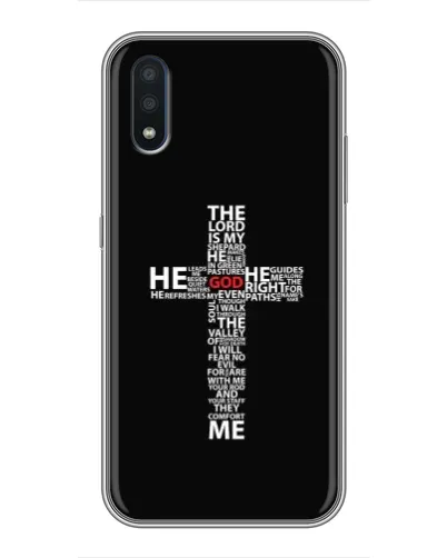 Чехол для Samsung Galaxy M01 (M015) с картинкой «Текстовый крест» Чехол для Samsung Galaxy M01 (M015) с картинкой «Текстовый крест»