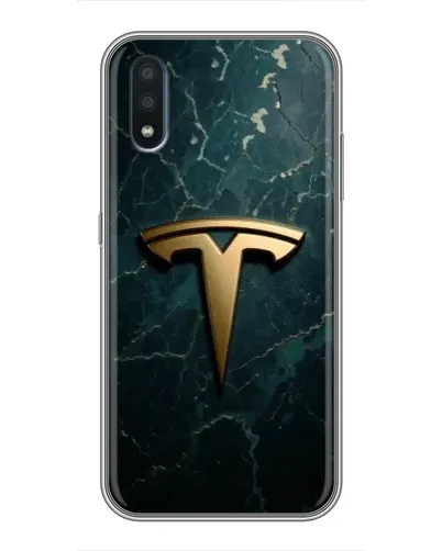 Чехол для Samsung Galaxy M01 (M015) с картинкой «Мраморная Tesla Gold»