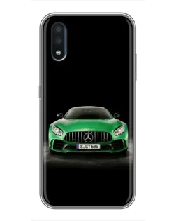 Чехол для Samsung Galaxy M01 (M015) с картинкой «Mercedes — неоновый лого»