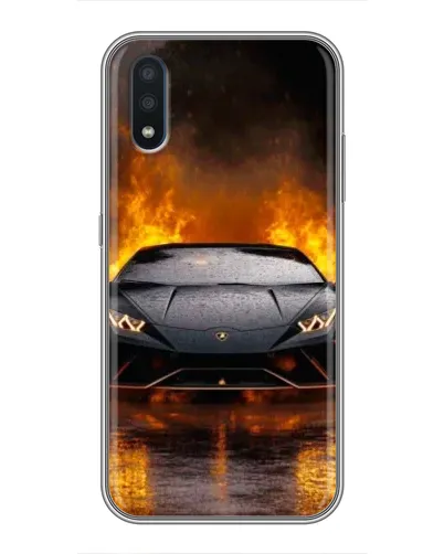 Чехол для Samsung Galaxy M01 (M015) с картинкой «Lamborghini в огне»
